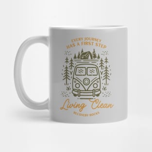 Living Clean Recovery Rocks Mug